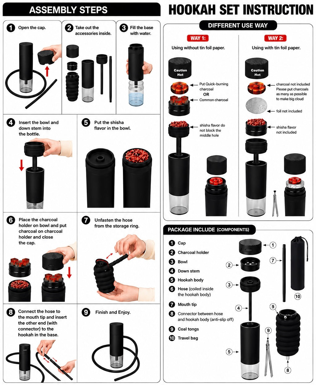 Portable Hookah Kit